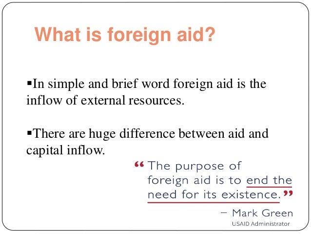 What is foreign aid definition of foreign aid pdf